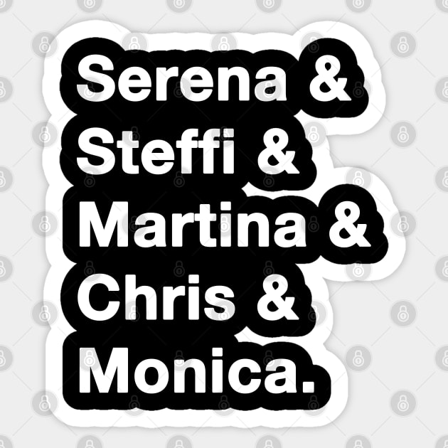 Tennis_Womens_Names Sticker by IdenticalExposure